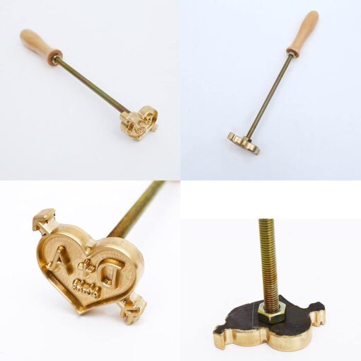 Custom Logo Wood Branding Iron,Durable Leather Branding Iron Stamp,BBQ Heat Stamp Including The Handle,Antlers Design Stamp - Image 2