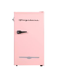 Frigidaire EFR376 Retro Bar Fridge Refrigerator with Side Bottle Opener, 3.2 cu. Ft, Pink/Coral