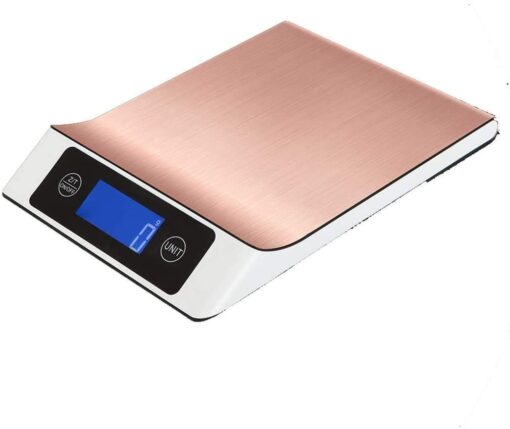 ZOCWJK Electronic Scales High Precision Electronic Cooking Scale Digital Stainless-Steel Food Scale Jewelry Scales Scales(Orange-15kg/1g