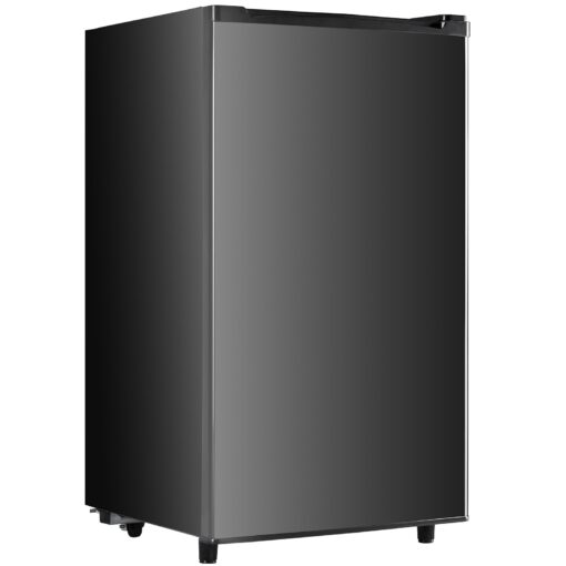 Sweetcrispy 3.2 Cu.Ft Mini Fridge with Freezer Small Refrigerator Single Door Adjustable Thermostat Energy-efficient Low Noise, Compact Fridge for Bedroom, Office, Dorm (Black) - Image 8