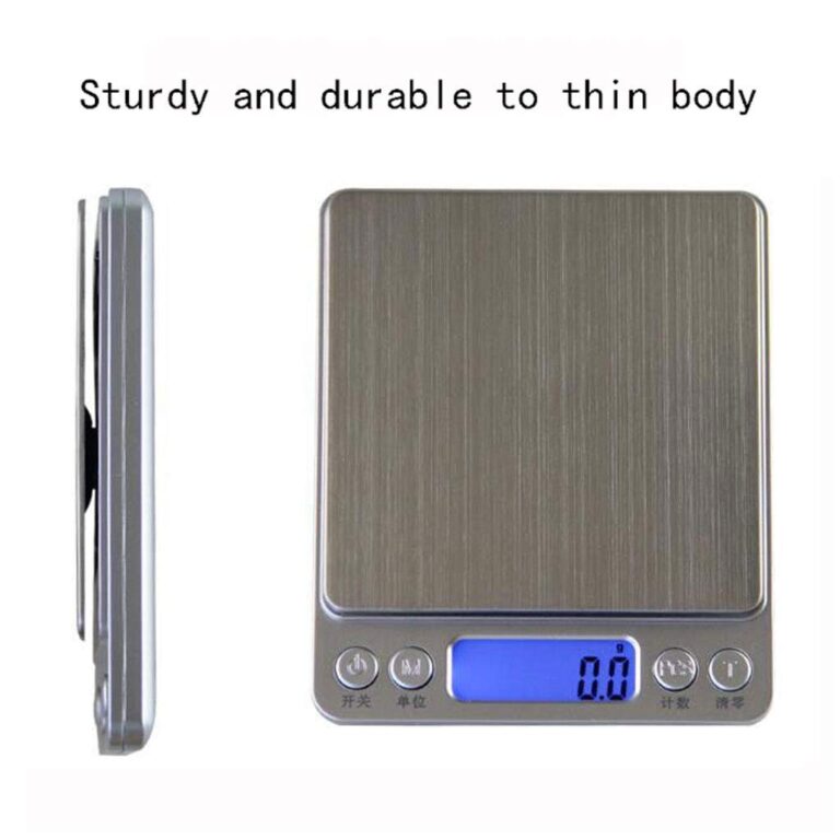 Digital Display Electronic Scale LCD Backlit High Precision Easy Read Tare Function for Fruit Vegetables Weighing (Size : 3kg/0.1g) (500g/0.01g) () - Image 4