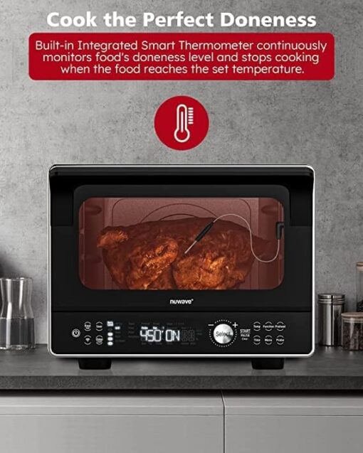 Nuwave TODD ENGLISH iQ360 Digital Smart Oven, 20-in-1 Convection Infrared Grill Griddle Combo, 34-Qt Mega Capacity, 1800 Watts, Adjustable Triple Surround Heat Zones, Smart Thermometer, WIFI Enabled - Image 6