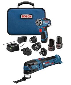 BOSCH GXL12V-270B22 12V Max 2-Tool Combo Kit with Chameleon Drill/Driver Featuring 5-In-1 Flexiclick® System and Starlock® Oscillating Multi-Tool