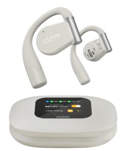 Cleer ARC 3 Open Ear Headphones - Dolby Audio, Snapdragon Sound True Wireless Earbuds, 50Hr Battery, Bluetooth 5.4, IPX 7, Multi-Point, Smart Controls, Light Grey