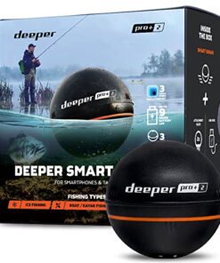 Deeper PRO+ 2 Sonar Fish Finder - Portable Fish Finder and Depth Finder for Kayaks, Boats and Ice Fishing with GPS Enabled | Castable Deeper Fish Finder with Free User Friendly App