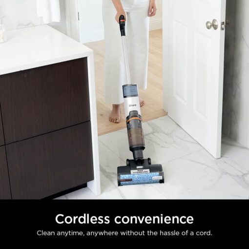 Shark Wet Dry Vacuum Mop All-in-One Cordless Hardfloor Cleaner, HydroVac MessMaster, 3-in-1 Self-Cleaning System, Strong Suction with 2 Brushrolls & 2 Solutions, for Hard Floors & Area Rugs, AW261 - Image 5