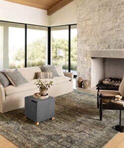 Loloi Amber Lewis Morgan 8'-3" x 11'-3" Area Rug in Spice/Lagoon - Large Area Rug, Neutral Area Rug for Room Décor, Vintage Rug Inspired, Soft Area Rug for Living Room, Bedroom, Dining Area