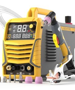TOOLIOM 50A Non-Touch Pilot ARC Air Plasma Cutter Dual Voltage 110V/220V Metal Cutting Machine with Post/Flow Gas and 2T/4T, 1/2" Clean Cut