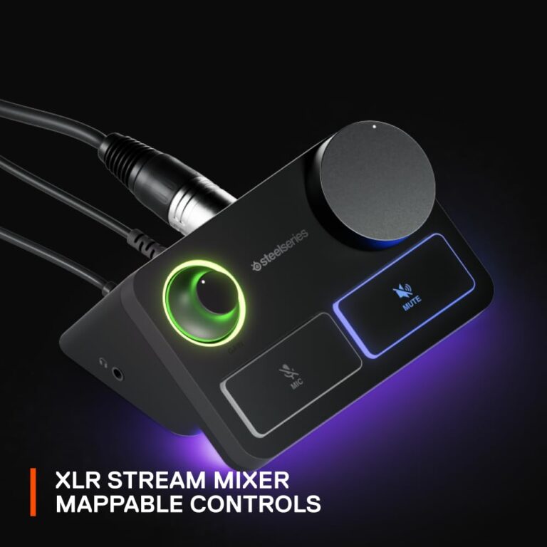 SteelSeries Alias Pro Kit — XLR Mic + Stream Mixer — 3x Bigger Capsule for Gaming, Streaming and Podcasting — USB/XLR Interface — Free Sonar Audio Software — Custom Controls — RGB — Single or Dual PC - Image 4