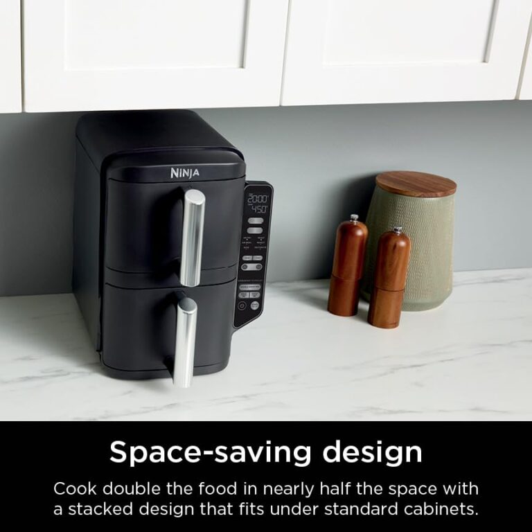 Ninja Air Fryer, 8 QT DoubleStack 2-Basket, Space Saving Design, Cooks 2lb Chicken Wings, Feeds up to 6 People, 6-in1 Air Fryer, Roast, Bake & More, Easy to Clean, Dishwasher Safe Parts, Black, SL201 - Image 14