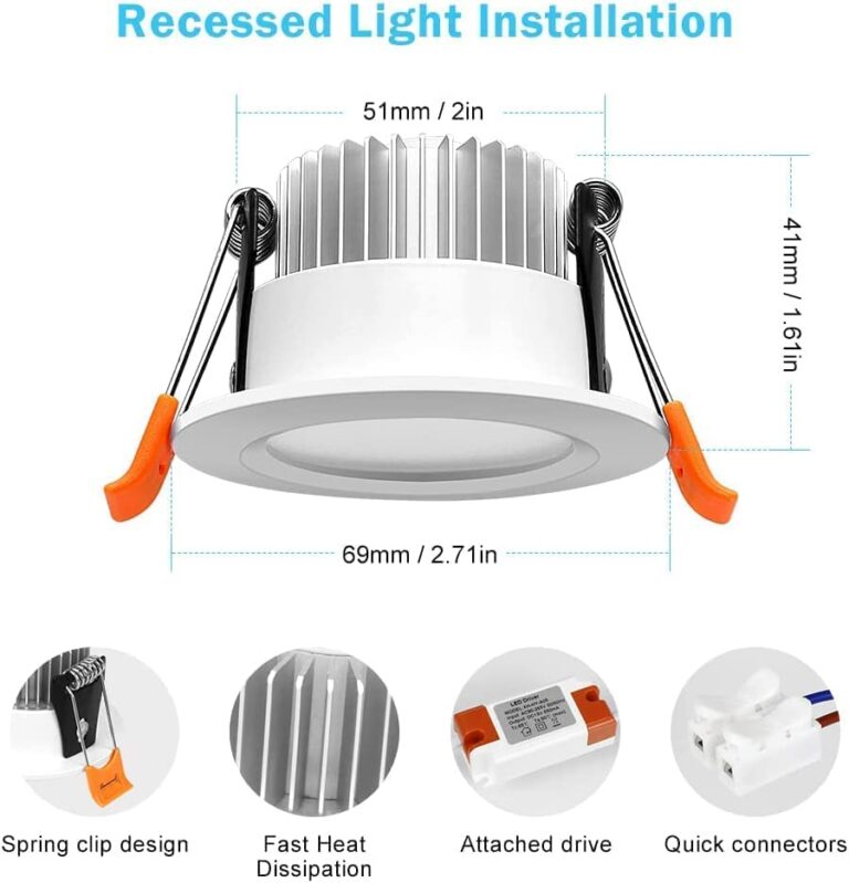 inShareplus 10 Pack 2 Inch Smart Recessed Lighting, WiFi LED Downlight 5W 120V, Dimmable RGBCW 2700-6500K Color Changing, Compatible with Alexa/Google, Ceiling Lights with LED Driver - Image 6