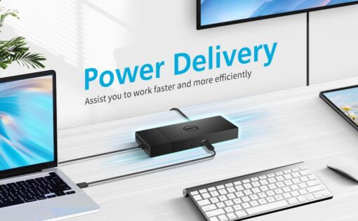 Dell WD22TB4 Docking Station, Performance Thunderbolt 4 Dock - 3 Year Warranty, WD22TB4 with 180W Power Adapter + 130W Power Delivery + ZoomSpeed HDMI Cable + ZoomSpeed DisplayPort Cable (New) - Image 2