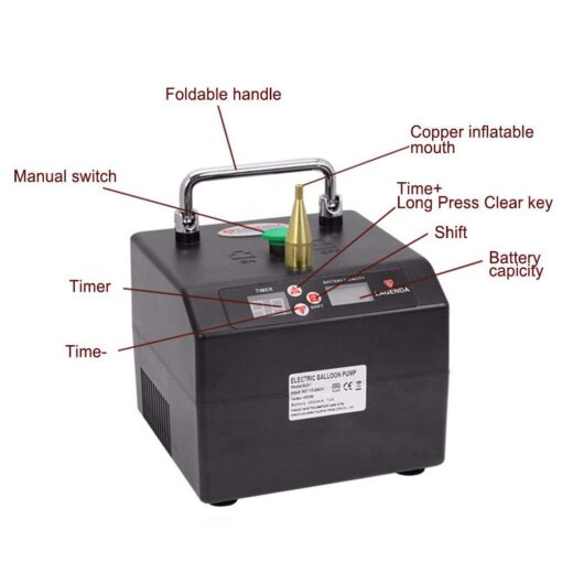 Lagenda B231 Electric Air Inflator Singel Nozzle Digital Timer Electric Balloon Inflator - Image 3