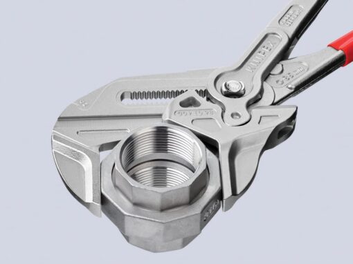 KNIPEX Pliers Wrench, Chrome-Plated, 400 mm, Grips Continuously Up to 68 mm, Fine Adjustment by Button Push, Adjustable Wrench, 86 03 400 - Image 7