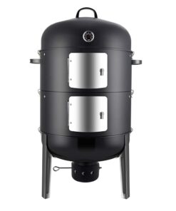Realcook Charcoal BBQ Smoker Grill - 20 Inch Vertical Smoker for Outdoor Cooking Grilling