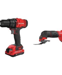 CRAFTSMAN V20 Cordless Drill/Driver Kit with Oscillating Tool (CMCD700C1 & CMCE500B)
