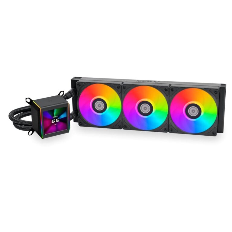 Lian-Li Galahad II LCD CPU Liquid Cooler - Black, 360mm, SL-Infinity Fan - Image 2