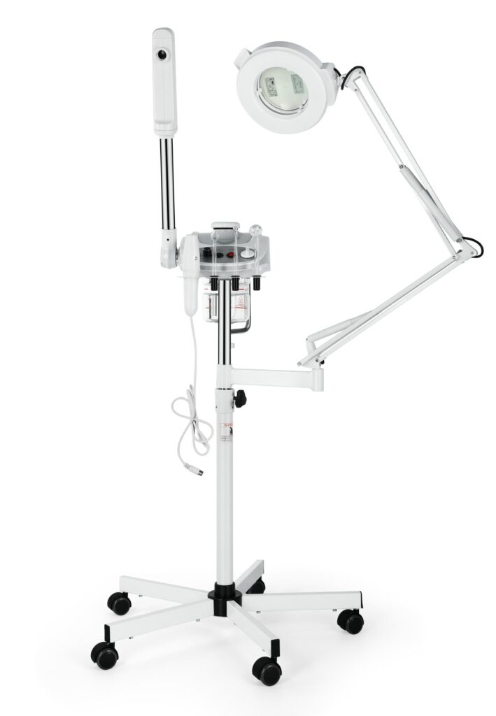 Salonsunny 3 in 1 Professional Facial Steamer & Magnifying LED Lamp & High Frequency Esthetician Spa Equipment