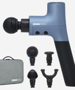 Ekrin Athletics 365 Massage Gun - Ergonomic Deep Tissue Back & Neck Massager for Pain Relief & Soreness - 4 Speeds & Attachments - Long Battery Life & Noise Insulation