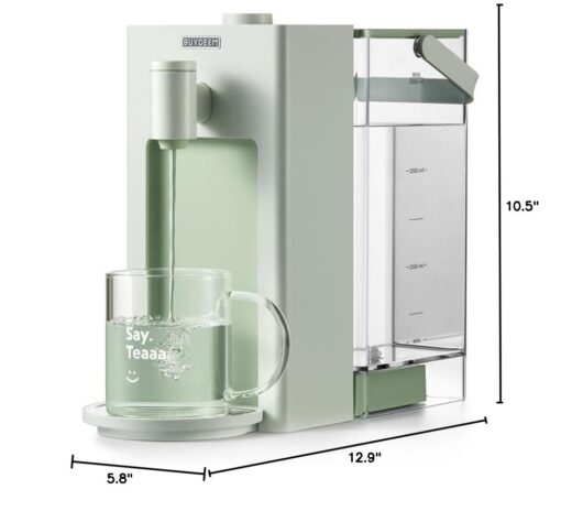 BUYDEEM S9013 Instant Hot Water Dispenser, Countertop Water Boiler & Warmer for Tea, Coffee and Baby Formula, Adjustable 8 Temperatures & 5 Water Outputs, 3L Water Tank(102oz), Green - Image 2