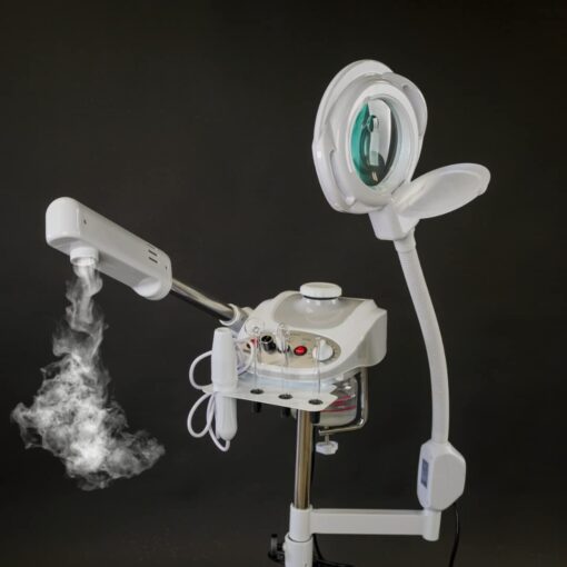 OMWAH 3 in 1 Aromatherapy Facial Steamer with 5X LED Magnifying Lamp Glass High-Frequency Esthetician Spa Equipment - Image 2