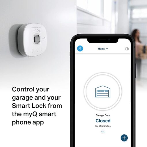 Yale | LiftMaster Smart Touchscreen Deadbolt with Keypad Lever (Satin Nickel) & myQ Chamberlain Smart Garage Door Hub, Bundle - Image 3