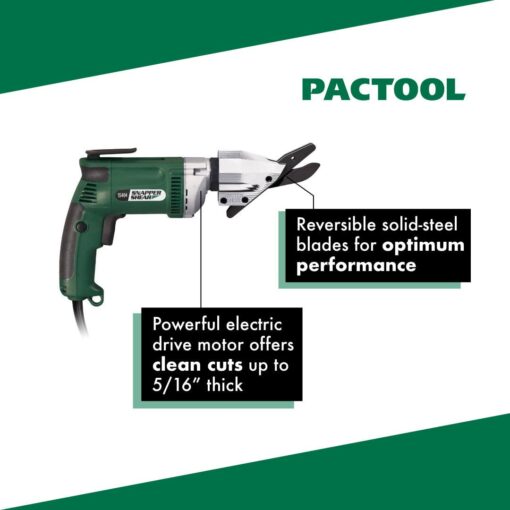 PacTool SS404 Contractor Grade Snapper Shear - Electric Cutter for Fiber Cement Siding - Power Tools for Professionals - Image 4