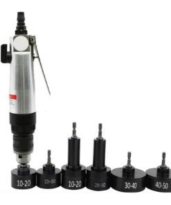 Pneumatic bottle cap sealer, handheld bottle cap screw sealer with 6 capping heads (10-50 mm), up to 2600RPM, for plastic and glass bottle caps