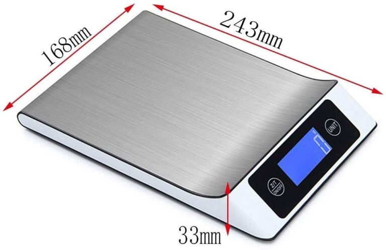 ZOCWJK Electronic Scales Electronic Scale Stainless Steel Digital Kitchen Weighing Scales Jewelry Scales HD LCD The Display Scales(Black-15kg/1g - Image 3