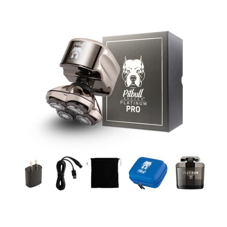 Skull Shaver Pitbull Platinum Pro:Head Shaver for Men - Bald Head Shavers with Wet/Dry Technology, Ergonomic Design, Travel Lock, and Accessories. Perfect Grooming Kit and Prime Gift for Men