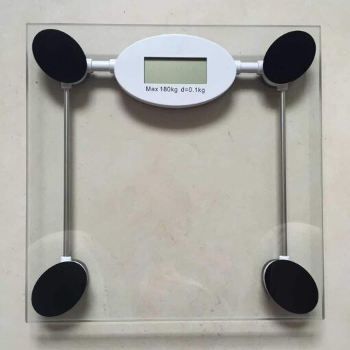 Bathroom Scale Electronic Glass Scale, Square Body Fat Scale, Digital LCD Display, 180kg Capacity, Anti-Collision Tempered Glass, Easy to Clean - Image 4