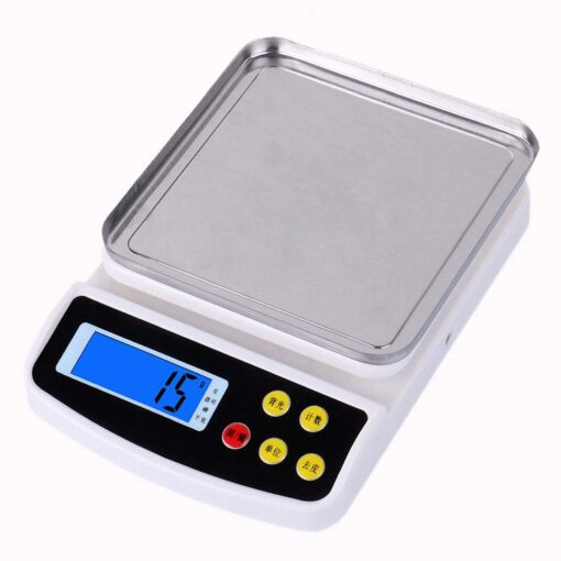 High Precision Digital Kitchen Electronic Scale 0.1g Balance Baking Food Gram Scale for Vegetables Fruit (Color : 10kg/1g) (10kg/1g) (10kg/1g) - Image 4