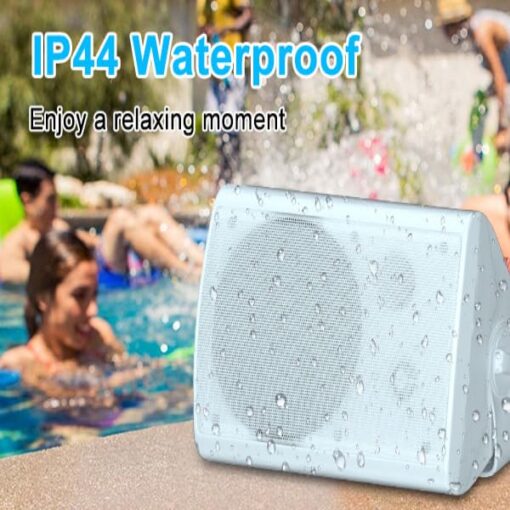 STUDIOFINIX 6.5 Inch Passive Indoor Outdoor Speakers Wired Waterproof with 800Watts, Wall Mount Speaker,for Patio,Covered Porch,Deck,Poolside(4 Speakers，White) - Image 4