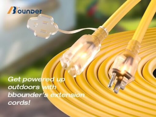 BBOUNDER 300 FT Super Size Outdoor Extension Cord Waterproof, 12/3 SJTW Heavy Duty 15A 1875W, Flexible 100% Copper 3 Prong Cords for Commercial Use and High Power Appliance, Yellow - Image 6