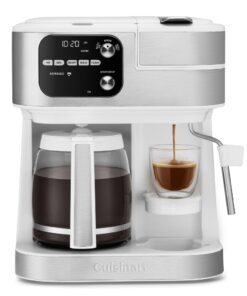 Cuisinart Coffee Maker Barista System, Coffee Center 4-In-1 Coffee Machine, Single-Serve Coffee, Espresso & Nespresso Capsule Compatible, 12-Cup Carafe, White, SS-4N1W