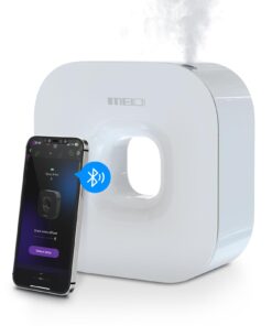MEIDI Waterless Essential Oil Diffuser - Bluetooth Cordless Aromatherapy Diffuser with App Control, Smart Timer Setting, Hang-up Design and Wide Coverage for Home, Office, Hotel and SPA (White)
