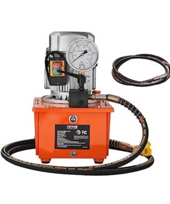 VEVOR Electric Hydraulic Pump Singel Acting Manual Valve, inches, Orange