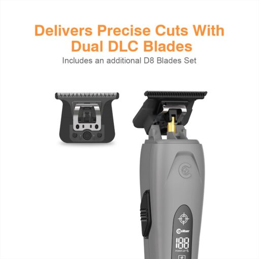 Caliber Laser+ Professional Hair Trimmer, Brushless Motor, LCD Display, DLC Blades, Cordless - Image 5