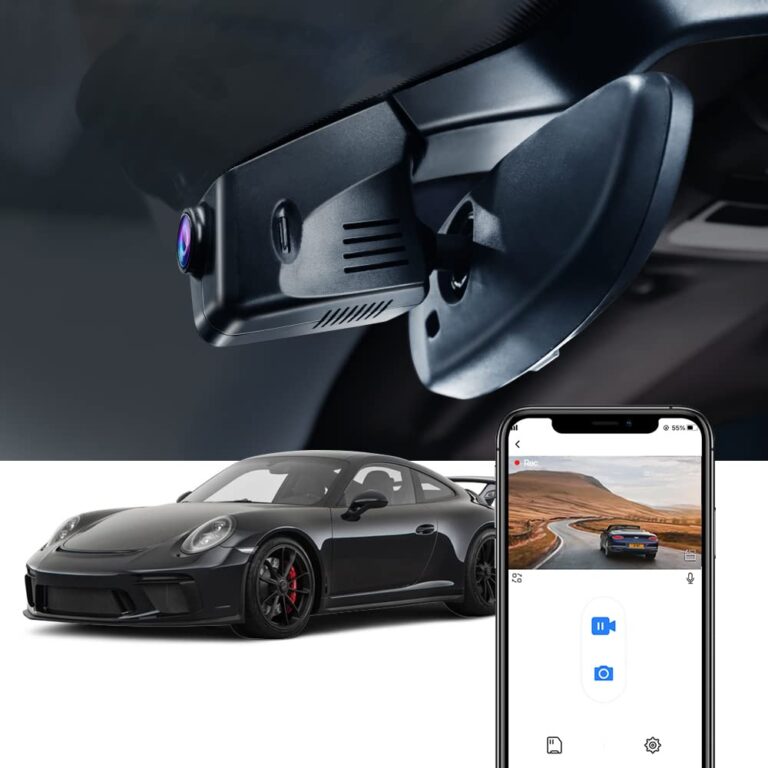 Fitcamx 4K Dash Cam Compatible with Porsche 718 Boxster Cayman 981 987 982 911 Turbo (Model C), Integrated OEM Look, UHD 2160P Video, Built-in WiFi & APP, Loop Recording, Parking Mode, 64GB Card