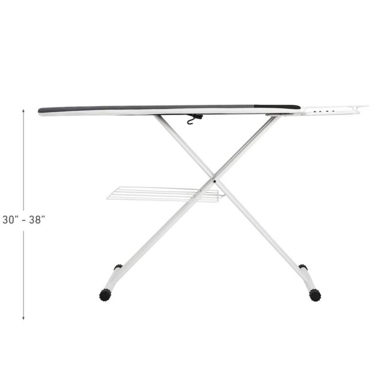 Reliable 220IB Home Ironing Board - Made In Italy Portable Ironing Board with Vera Foam Memory Foam Cover Pad and Conex Heat Resistant Zone, 7 Step Height Adjustment, Strong Iron Rest and Laundry Rack - Image 3