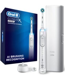 Oral-B Genius X Limited Rechargeable Electric Toothbrush with 1 Replacement Brush Head, Travel Case, White