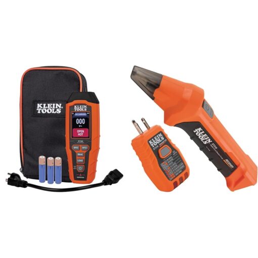 Klein Tools Circuit Analyzer RT390 with LCD and Breaker Finder ET310 for Wiring Faults and GFCI Testing