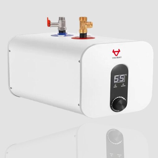 VINABUKS Electric Water Heater Smart 3.3 Gallon Point of Use Hot Water Heaters 120V US Safty Plug Boiler Wash Under Sink (15L)