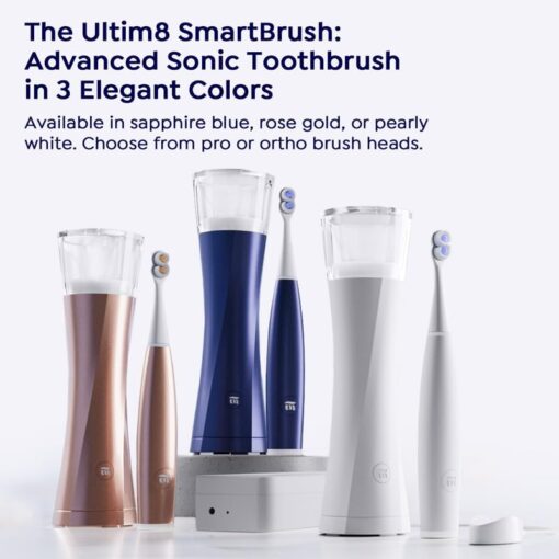 SuperMouth® ULTIM8 SmartBrush™ System -Electric Toothbrush, Patented SuperBristles® Clean 40X Better, UV Sanitizing & Drying SmartHub®, Dual Sonic Modes, Pressure Sensor -Teens & Adults-Sapphire Blue - Image 7