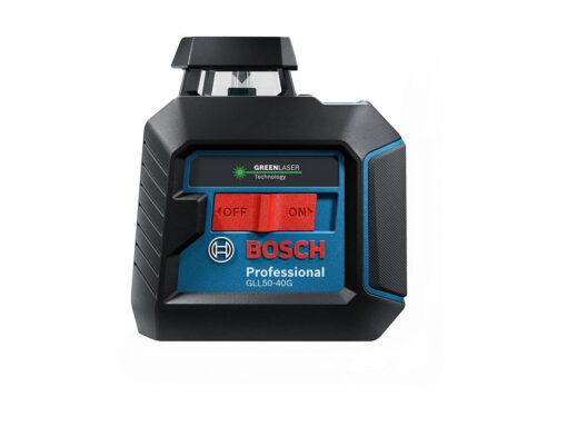 BOSCH GLL50-40G Green-Beam Self-Leveling 360 Degree Cross-Line Laser, Includes 4 AA Batteries, L-Bracket, Ceiling Clip, & Hard Carrying Case - Image 9