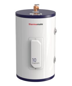 thermomate Tank Water Heater Electric, 10 Gallon Small Point of Use Hot Water Heater, 120 Volt 1500W Compact Residential Water Heater, Adjustable Thermostat, UL Listed (ES1000)