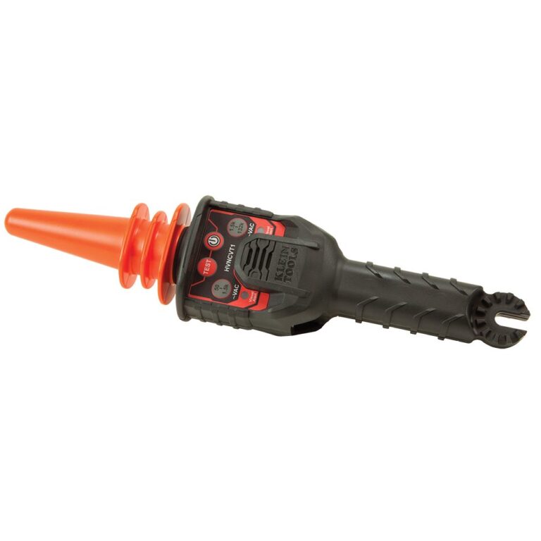 Klein Tools HVNCVT-1 Dual-Range Non-Contact High-Voltage Tester, Dual-Range, Audio/Visual Indicators, Water Resistant, With Case and Battery