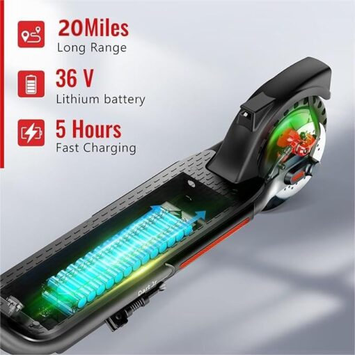 SISIGAD Electric Scooter Adults,8.5" Tires/10 Tires,Peak 500W Motor,Top Speed 19/22Mph,Long Range,Folding E-Scooter with Dual Suspension and Braking System,Smart Control - Image 6