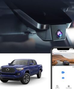 Fitcamx 4K Dash Cam Compatible with Toyota Tacoma 2018 2019 2020 2021 2022 2023 Limited SR5 SR TRD Sport Off-Road Pro, OEM Factory Look, 2160P Video WiFi, G-Sensor Loop Recording, Plug&Play, 64GB Card