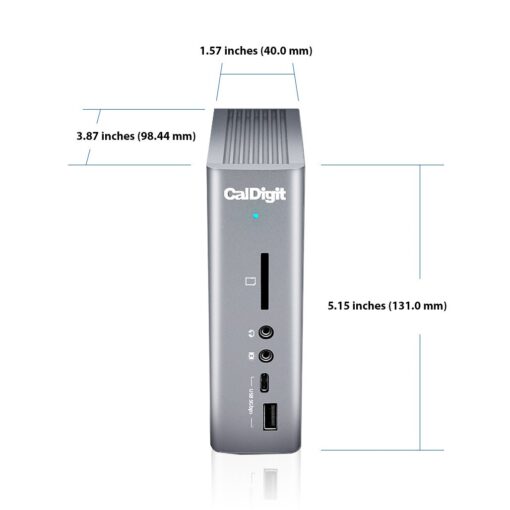 CalDigit TS3 Plus Thunderbolt 3 Dock - 87W Charging, 7X USB 3.1 Ports, USB-C Gen 2, DisplayPort, UHS-II SD Card Slot, Gigabit Ethernet for Mac & PC, Thunderbolt 4 Compatible (0.8m/2.62ft Cable) - Image 2